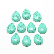 Синтетических бирюзовый кабошон G-R417-13x18-44