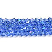 Прозрачные стеклянные бусины гальваническим пряди GLAA-F029-3mm-D07