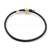 Изготовление плетеных круглых браслетов из искусственной кожи BJEW-H610-03G-09
