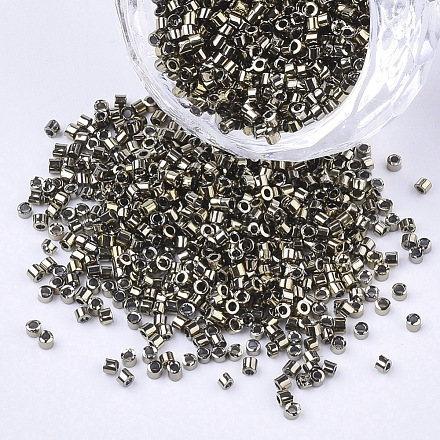 Бусины из гальванического стекла SEED-Q036-01A-B03-1