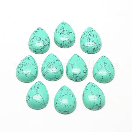 Синтетических бирюзовый кабошон G-R417-13x18-44-1