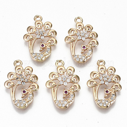 Латунные микро проложить кубического циркония подвески X-KK-S359-019-RS-1