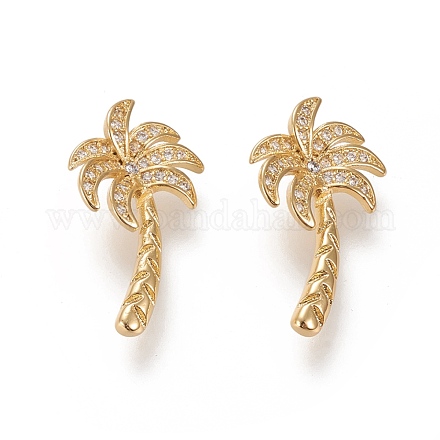 Латунные микропаве прозрачные подвески с фианитом X-ZIRC-L091-065G-1