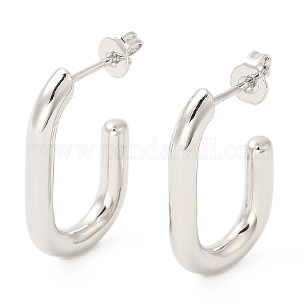 Овальные серьги-гвоздики из латуни EJEW-Q770-11P-1
