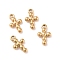 Ion Plating(IP) 304 Stainless Steel Charms, Cross, Golden, 12.5x7.5x2mm, Hole: 1.2mm