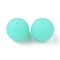 Luminous Round Food Grade Silicone Beads, Turquoise, 15x14.5mm, Hole: 2mm