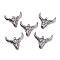 304 Stainless Steel Pendants, OX Head, Antique Silver, 24x25x4mm, Hole: 1.6mm