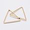 Rack Plating Brass Linking Rings, Triangle, Golden, 24.5x22x1mm