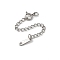 304 Stainless Steel Chain Extenders, Oval, with Spring Ring Clasps & Charms, Stainless Steel Color, 69mm, Hole: 2.5mm