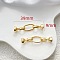 Brass Fold Over Clasps, for Jewelry Making, Golden, 39x9mm