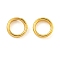 Brass Split Rings, Double Loops Jump Rings, Real 18K Gold Plated, 4x1.5mm, Inner Diameter: 3mm, Single Wire: 0.5mm