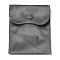 Velvet Jewelry Pouches, Jewelry Gift Bags with Snap Button, for Ring Necklace Earring Bracelet Storage, Rectangle, Gray, 14x11x0.2cm