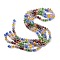 Electroplate Glass Beads Strands, Round, Faceted(32 Faceted), Gradient Color, Mixed Color, 8mm, Hole: 1.2mm, about 48pcs/strand, 13.98''(35.5cm)