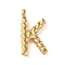 316 Surgical Stainless Steel Pendants & Charms, Golden, Letter K, 14.5x7.5x2mm, Hole: 2mm