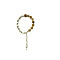 Natural Yellow Jade Round Beaded Bracelet, Golden, 7-1/8~9-1/8 inch(18~23cm)