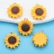 Resin Pendants, with Platinum Tone Loop, Flower, 25x22mm, Hole: 2mm