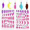BENECREAT 2pcs Feather Stencils 12x8