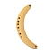 Ion Plating(IP) 304 Stainless Steel Chandelier Component Links, Laser Cut, Crescent Moon, Golden, 9.5x23.5x1mm, Hole: 0.9mm