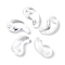 Natural Quartz Crystal Pendants, Rock Crystal Pendants, Comma Shaped Charms, 23x13x6.5mm, Hole: 2mm