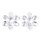 Transparent Acrylic Connector Charms, Snowflake, Clear, 28.5x25x6.5mm, Hole: 1.8mm, about 430pcs/500g