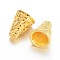 Apetalous Brass Bead Cones, Golden, 11x9.5mm, Hole: 2~7mm