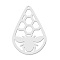 Non-Tarnish 201 Stainless Steel Pendants, Laser Cut, Teardrop with Bee, Stainless Steel Color, 36.5x24.5x1mm, Hole: 1.6mm