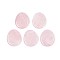 Natural Rose Quartz Pendants, Teardrop Charms, 39~41x31~33x5~7mm, Hole: 2~3mm