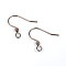 Tarnish Resistant 304 Stainless Steel Earring Hook Findings, Ear Wire, with Horizontal Loop, Stainless Steel Color, 18x16x0.8mm, 20 Gauge, Hole: 2mm