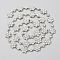 Brass Glass Rhinestone Chains Garland Strands For Wedding, Flower, Platinum, 27x18x4.5mm