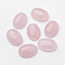 Natural Rose Quartz Cabochons, Oval, Pink, 18x13x5mm