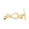 Brass Toggle Clasps, Cadmium Free & Nickel Free & Lead Free, Knot, Golden, 45x23x6mm