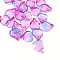 Imitation Jade Glass Charms, Petaline Shape, Lilac, 15x12x4.5mm, Hole: 1mm