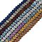 Electroplated Natural Lava Rock Beads Strands, Heart, Mixed Color, 6x6.5x3mm, Hole: 1mm, about 82pcs/strand, 16.14''(41cm)