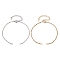 2Pcs 2 Colors 304 Stainless Steel Singapore Chain Bracelet Making, Golden & Stainless Steel Color, 6-3/4 inch(17cm), 1pc/color