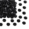 Preciosa® MAXIMA Crystal No Hotfix Flatback Stones, Czech Crystal, Dura Foiling, Round(438 11 615 Chaton Rose), 23980 Jet, SS16(3.8~4mm)