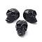 304 Stainless Steel Beads, Skull, Electrophoresis Black, 14x9.5x9mm, Hole: 1.6mm