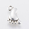 Tibetan Style Alloy Charms, Baby Foot, Lead Free & Cadmium Free, Antique Silver, 14x9x3mm, Hole: 2mm