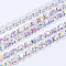 Brass Rhinestone Strass Chains, Rhinestone Cup Chains, Silver Color Plated, Crystal AB, 3mm, about 10yards/bundle