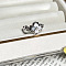 Brass with Crystal Rhinestone Enamel Cuff Rings for Women, Platinum, Flower, Inner Diameter: Adjustable