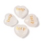 Natural Quartz Crystal Heart Engraving MBTI Figurines Statues for Home Office Desk Decorations, Word Intp, 30x30x12.5~13mm