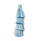 Polyester Tassel Pendants, Sky Blue, 84~85x28~35mm