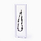Plastic Frame Stands, with Transparent Membrane, 3D Floating Frame Display Holder, For Bracelet/Necklace Jewelry Display, Rectangle, White, 30x11x2cm