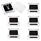 Transparent Plastic Jewelry Display Stands, with Magnetic Clasps and Black Mat Inside, for Jewelry Bracelets, Necklaces Displays, Square, Clear, 5.9x5.9x2.1cm, Inner Diameter: 4.45x4.45x0.3cm