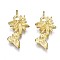 Brass Pendant Settings, for  Enamel & Rhinestone, Nickel Free, Raw(Unplated), Fit for 1mm rhinestone, 19.5x10x2.5mm, Hole: 1.2mm