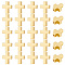 50Pcs Alloy Beads, Cadmium Free & Lead Free, Cross, Golden, 15x12x5mm, Hole: 2mm