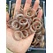 Natural Strawberry Quartz Finger Rings, Inner Diameter: 17~20mm