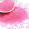 Transparent Colours Glass Seed Beads, Round Hole, AB Color Plated, Cylinder, Hot Pink, 1.6x1.3mm, Hole: 0.8mm, about 60000pcs/pound