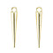 Alloy Pendants, Cadmium Free & Nickel Free & Lead Free, Cone, Light Gold, 25x4mm, Hole: 2mm