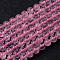 Natural Rose Quartz Bead Strands, Dyed, Round, Pink, 8~9mm, Hole: 1mm, about 46pcs/strand, 15.3 inch