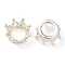Crown Brass Beads, Cadmium Free & Nickel Free & Lead Free, 925 Sterling Silver Plated, 6x3mm, Hole: 3mm